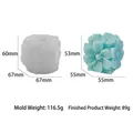 Molde de silicona flor 3D para velas con especificaciones de tamaño y peso final - Vela de Flor Cuadrada