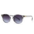 Gafas de sol redondas retro gris transparente con lentes degradados violeta y oro - Gris Transparente Azul (C4)
