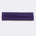 Breathable purple cotton sports headband for outdoor running and sweat absorption - Purple