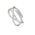 Minimalist silver cross ring featuring a geometric open adjustable design for women and men - Geometric Cross-Silver