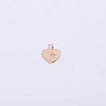 Détail du pendentif cœur plaqué or avec étoile en zircon et motif de l'œil - Pendentif Coeur Transparent 12*16MM