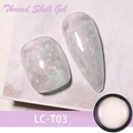 7ml thread shell gel LC-T03 with pink and green pearlescent shimmer for nail art - Iridescent Pearl (LC-T03)