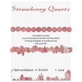 Detailed set of strawberry quartz crystal bracelets with round beads and raw stone chips - Strawberry Quartz Bracelet