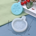 Detalle del molde de silicona de copo de nieve dimensiones 8,4x7cm para manualidades - Copo de Nieve Globo
