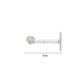 L-shaped acrylic organizer hook for headbands and jewelry in transparent gold glitter, 7cm - Short Style (Straight)