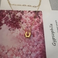 French vintage double layer gold necklace with paperclip chain and U-shaped pendant - Letter U (20240329（3-6-10）)