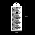White plastic cake stencil model 05 with geometric diamond patterns, 15x39cm size - No. 05 - Rhombus Geometric
