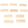 Set of 10 rectangular wooden card holders with smooth finish for photos and memos - Rectangular Style (JM01641)
