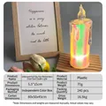 Iridescent LED electronic candle light in plastic material for romantic atmosphere - 5.5*15cm Iridescent Gypsophila without Base