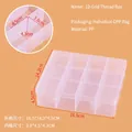Transparent 12-grid PP storage box with independent compartments for sewing tools - 12-Compartment Sewing Organizer (16.5x14.2x4.5cm)