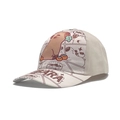 Casquette de baseball beige pour enfants avec motifs de capybara et texte NICE - Capybara Blanc Cassé