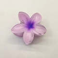 Elegant purple gradient frangipani flower hair claw clip with glossy finish - 8cm / Lavender