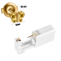 Disposable 316L steel ear piercing gun with golden butterfly stud and yellow crystals - Gold-Yellow