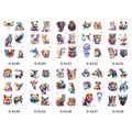 Set de 10 tatuajes temporales de animales en acuarela para niños, resistentes al agua - Juego de pegatinas de tatuajes de animales pintados