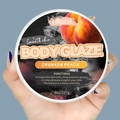 Body Glaze moisturizing cream in Drunken Peach scent, 8oz jar with peach graphics - Drunken Peach / Large