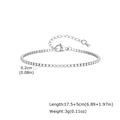 Elegantes silbernes 2mm Tennisarmband mit Zirkonia-Steinen und Karabinerverschluss - Armband / 2.0mm / Stahlfarben