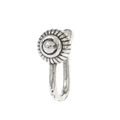 Clip de nez en U non percé en argent antique avec motif de fleur géométrique - Forme Spirale Argent Antique (x594)