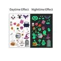 Luminous Halloween cartoon stickers WS-K84 with pumpkin and ghost day and night effect - 120*76mm / Tombstone Kitten Pattern (WS-K84)
