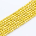 Perline di vetro sfaccettate gialle a forma di goccia per creazione di gioielli - 4*5mm (circa 95pz/filo) / Giallo Oro AB