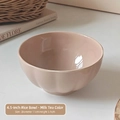 Modern 4.5-inch ceramic rice bowl in milk tea beige with stylish petal vertical stripes - Single Piece / Milk Tea Brown