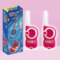 Set di walkie-talkie per bambini rosa e bianco con due radio portatili nella confezione - Scatola a Colori / Rosa