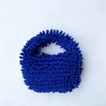 Furry plush handbag in bright Klein Blue with tufted texture and top handle - Royal Blue