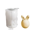 Easter bunny silicone mold 8.4cm for handmade egg-shaped rabbit candles and plaster crafts - Upright Ear Rabbit - Small