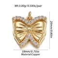Gold butterfly pendant with sparkling zircons and detailed measurement specifications - Gold Rhinestone Butterfly Pendant(YSN008-06)
