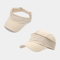 Beige 2-in-1 detachable quick-dry baseball cap and visor for sun protection - Adjustable / Beige