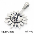 Colgante de cara de dios del sol de acero inoxidable retro para hombres - Estilo de Cara de Dios del Sol (KP115479-KC)
