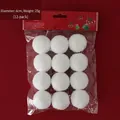 White Christmas foam snowballs ornaments set, 12 pieces 4cm balls for festive tree decor - 4cm (12 Packs)