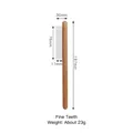 Fine-tooth pet comb with wooden handle for de-shedding, 197mm length specifications - Fine Teeth