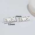Boucles d'oreilles FUCK coeur minimalistes en argent et acier inoxydable pour femmes - Lettres FUCK / Acier