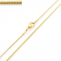 18K gold-plated stainless steel snake chain necklace with secure lobster clasp finish - 45cm / 1.2mm Gold Square Snake Chain