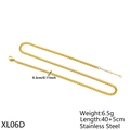 Detail of 0.3cm gold stainless steel curb chain with measurements and lobster clasp - 40+5cm / 3mm Wide Gold Cuban Necklace