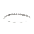 Silver bridal headband featuring sparkling crystal flower clusters and wheat patterns - Silver Flower Cluster