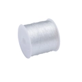 Transparent elastic beading cord wound on a white spool for crystal bracelet making - 0.6mm approx 100m / Clear White