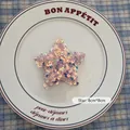 Pink sequin star Christmas tree ornament with iridescent shimmer and 8cm size - Star-01 (1pc)