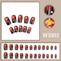Press-on nails featuring Papua New Guinea flag design with bird of paradise and stars - Glue Type (W3003)