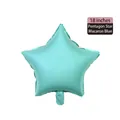 18-inch macaron cyan star-shaped aluminum foil balloon for birthday and wedding decor - 18-inch Star Macaron Blue