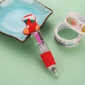Christmas mini 4-color ballpoint pen with a festive red and green holiday stocking ornament - Christmas Series 10-Stocking