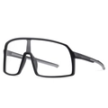 Polarized TR90 sports sunglasses with matte black frame and large clear lens - Black Frame Photochromic Lens Non-Polarized