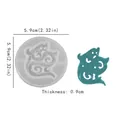 Silicone mold for DIY resin round pendant with 5.9cm diameter and 0.9cm thickness - Lucky Fish Pendant