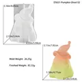 Geister-Kürbis Silikonform für Halloween-Kerzen und Harz-Handwerk in durchscheinendem Weiß - D5631-Kürbis Geist Form 02