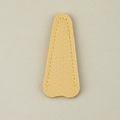 Vintage stainless steel scissors with light brown lychee textured leather protective sleeve - Beige Case