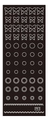 Nail art sticker P01 featuring white butterfly bows and wavy lines on a black background - 1# (P01 Butterfly/Circle)