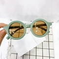 Occhiali da sole rotondi vintage per bambini in verde morandi con lenti ambrate - Bambini / Verde Vintage