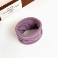 Stretchy purple towel hair tie with soft texture for durable ponytail styling - Purple