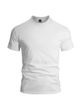 Classic white short-sleeve Henley T-shirt for men in premium cotton fabric - White
