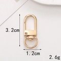 Polished gold zinc alloy spring clip hook dimensions 32x12mm with weight details - C057 Gate Clasp / Gold